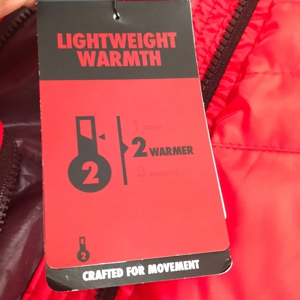NWT! NIKE Size XS red quilted zippered vest